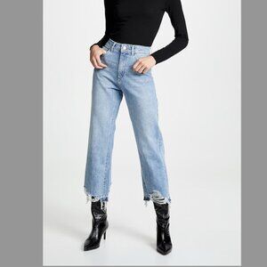 DL1961 Hepburn high rise Wide Leg Distressed Blue Women's Jeans